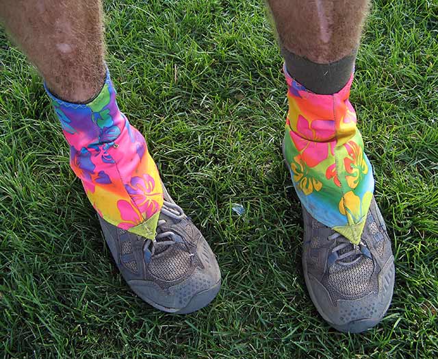 flowered running shoes